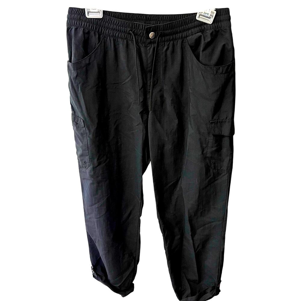 Columbia Black Hiking Pants Women's Size Medium Granola Camping Athletic Outdoor